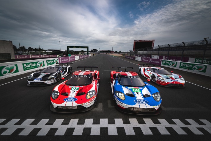 Ford schickt fünf Ford GT in die 24-Stunden-Schlacht von Le Mans / Weiterer Text über ots und www.presseportal.de/nr/6955 / Die Verwendung dieses Bildes ist für redaktionelle Zwecke honorarfrei. Veröffentlichung bitte unter Quellenangabe: „obs/Ford-Werke GmbH“