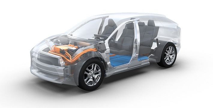 Illustration BEV-Technologie von Subaru und Toyota. Weiterer Text über ots und www.presseportal.de/nr/34801 / Die Verwendung dieses Bildes ist für redaktionelle Zwecke honorarfrei. Veröffentlichung bitte unter Quellenangabe: „obs/Subaru“