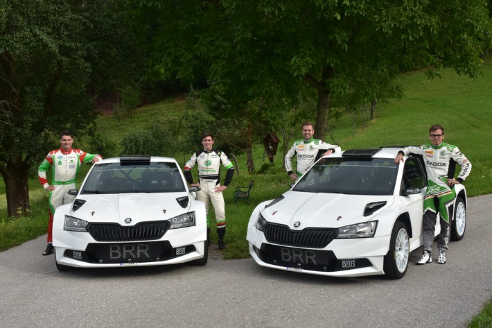 Das Beste, was der deutsche Rallye-Sport derzeit zu bieten hat: Fabian Kreim/Tobias Braun (r.) und Marijan Griebel/ Pirmin Winklhofer starten beim WM-Heimspiel für SKODA AUTO Deutschland. Die beiden deutschen Top-Rallye-Piloten starten beim WM-Heimspiel für SKODA AUTO Deutschland. Weiterer Text über ots und www.presseportal.de/nr/28249 / Die Verwendung dieses Bildes ist für redaktionelle Zwecke honorarfrei. Veröffentlichung bitte unter Quellenangabe: “obs/Skoda Auto Deutschland GmbH”