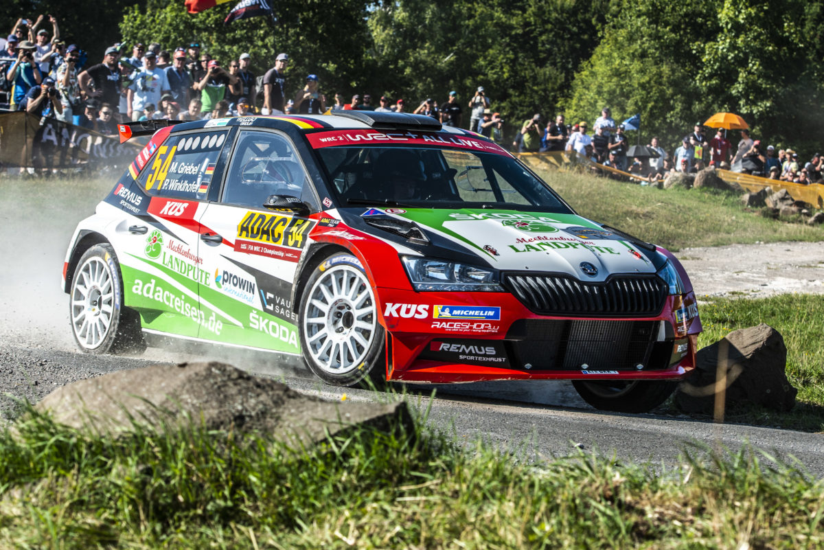 Das von SKODA AUTO Deutschland unterstützte Duo Marijan Griebel/Pirmin Winklhofer (D/D) macht den deutschen Doppelsieg in der WRC 2 perfekt. Weiterer Text über ots und www.presseportal.de/nr/28249 / Die Verwendung dieses Bildes ist für redaktionelle Zwecke honorarfrei. Veröffentlichung bitte unter Quellenangabe: “obs/Skoda Auto Deutschland GmbH”