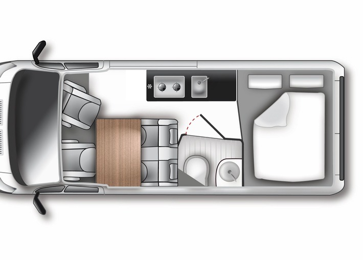 Weltpremiere auf dem Caravan Salon in Düsseldorf 2019: Ford wird auf seinem Messestand (Halle 16, D 40) die seriennahe Studie des Ford Big Nugget präsentieren und damit die ebenso beliebte wie erfolgreiche Nugget Camper-Familie um eine vierte und größte Variante erweitern. Die Markteinführung der Big Nugget-Serienversion ist für das erste Halbjahr 2020 geplant. Der Ford Big Nugget ist wieder in bewährter Zusammenarbeit mit der Westfalen Mobil GmbH in Rheda-Wiedenbrück entstanden. Basierend auf der jüngsten Version des Ford Transit mit langem Radstand (3.750 mm) und Hochdach (L3 H3) überzeugt der rund sechs Meter lange Big Nugget durch einen vollausgestatteten klassischen Kastenwagen-Grundriss mit abgetrenntem Bad-Bereich, einer vollwertigen Dinette in der Mitte des Fahrzeuges neben der Küchenzeile und einem großzügigen Querbett im Heck. Gleichzeitig bietet der Fronttriebler mit 2,05 Meter eine üppige Innenraum-Stehhöhe. Weiterer Text über ots und www.presseportal.de/nr/6955 / Die Verwendung dieses Bildes ist für redaktionelle Zwecke honorarfrei. Veröffentlichung bitte unter Quellenangabe: “obs/Ford-Werke GmbH/Westfalen Mobil GmbH”