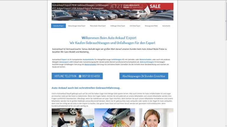 Autoankauf in Potsdam für Gebrauchtwagen & Lkw sowie Pkw Ankauf mit oder ohne Unfall