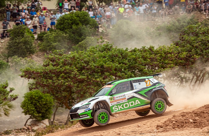 SKODA bei der Rallye Türkei Marmaris 2019: Das SKODA Werksteam Kalle Rovanperä/Jonne Halttunen führt im FABIA R5 evo die WRC 2 Pro-Gesamtwertung vor dem elften Lauf der FIA Rallye-WM in der Türkei an. Weiterer Text über ots und www.presseportal.de/nr/28249 / Die Verwendung dieses Bildes ist für redaktionelle Zwecke honorarfrei. Veröffentlichung bitte unter Quellenangabe: “obs/Skoda Auto Deutschland GmbH”