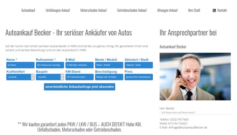 Schnell und unkompliziert: Auto verkaufen in Bergheim