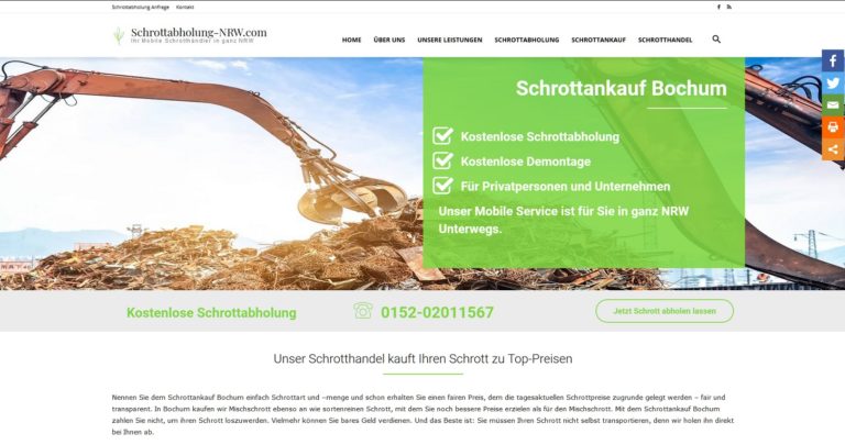 Schrottankauf Aachen: Die Schrottabholung erfolgt kostenlos – in NRW und darüber hinaus