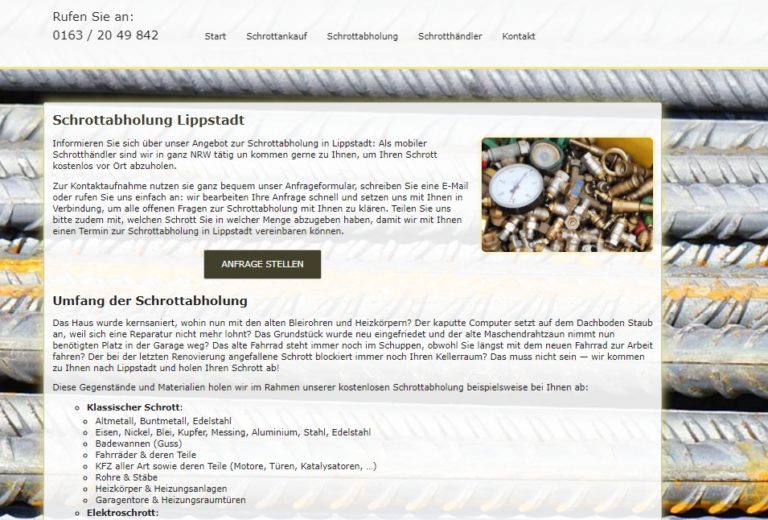 Schrottabholung Lippstadt – Metall als Rohstoff kann sehr gut recycelt werden