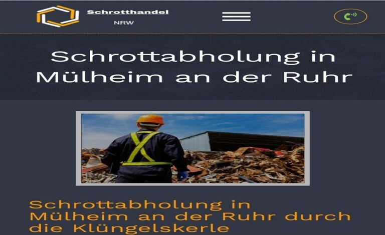 Schrottabholung Mülheim an der Ruhr und Entsorgung durch professionellen Schrotthändler