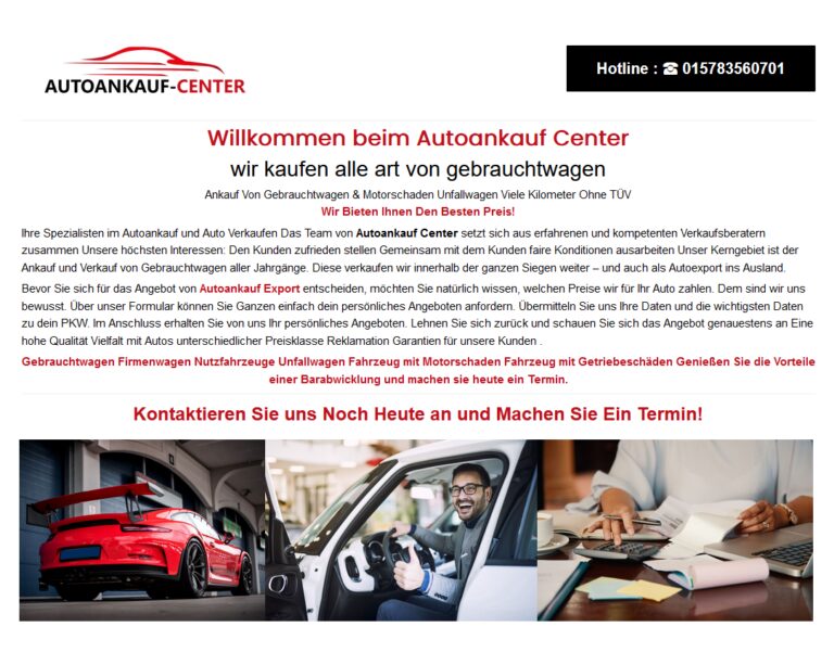Gekauft wie gesehen mit dem Verkauf an Autoankauf-Wolfsburg entledigt sich der Verkäufer des alten gebrauchtes Fahrzeug