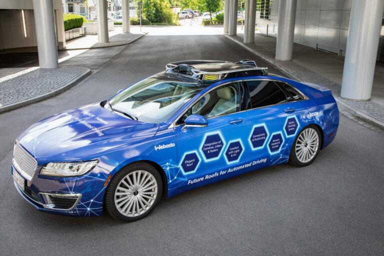 Sensorintegration im Dach: Webasto und Bosch präsentieren Prototyp für autonomes Fahren